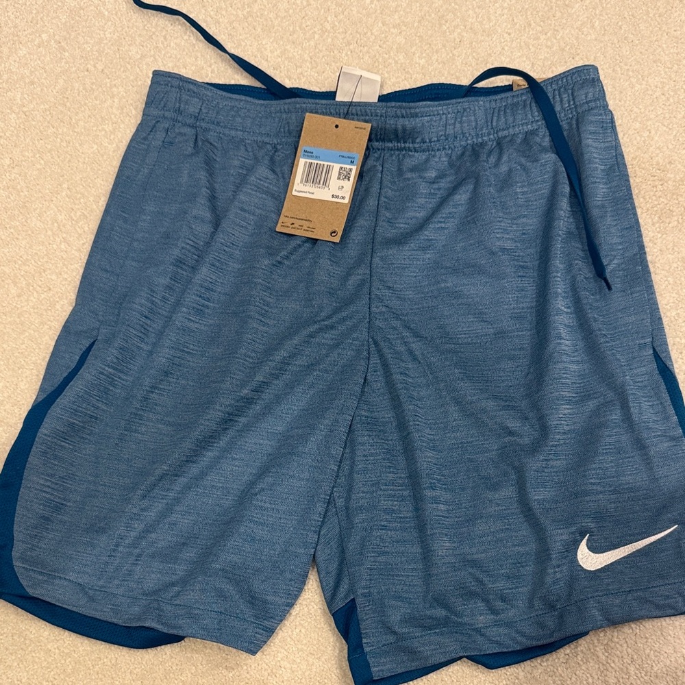 Nike Men's Heathered Blue Athletic Shorts